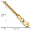 14k 1.75mm Parisian Wheat Chain Anklet