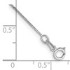 14k WG .5mm Box with Spring Ring Clasp Chain Anklet