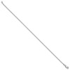 14k White Gold .95mm Box Chain Anklet