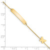 14k Polished 5.5in Butterfly ID Bracelet