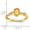 10k Oval Citrine and Diamond Ring