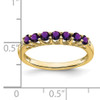 10k Amethyst and Diamond 7-stone Ring