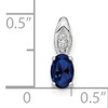 14KW Gold Sapphire and Diamond Pendant