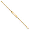 14k Children's Soft Diamond Shape Anchor Link ID Bracelet