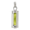 Sterling Silver and Vermeil Light Green CZ Pendant Sterling Silver and Vermeil Light Green CZ Pendant