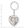 Silver-tone Heart 1x1 Inch Photo Frame Key Ring