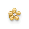 14k 18 Gauge Polished CZ Flower Labret Stud