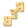 Sterling Silver/Gold-plated Small cut-out Monogram Tie Tac