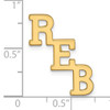 Sterling Silver/Gold-plated Large cut-out Monogram Tie Tac