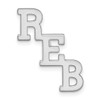 Sterling Silver/Rhodium-plated Large cut-out Monogram Tie Tac