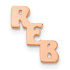 Sterling Silver/Rose-plated Small cut-out Monogram Tie Tac