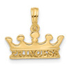 14K Polished PRINCESS Crown Charm
