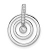 Sterling Silver RH Polished CZ Circle Pendant