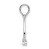 De-Ani Sterling Silver Rhodium-plated Polished 3D Horse Stirrup Pendant