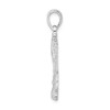De-Ani Sterling Silver Rhodium-Plated Polished 3D Cowboy Boot with Spur Pendant