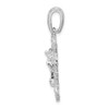 De-Ani Sterling Silver Rhodium-Plated Polished Horse Head in Wreath Pendant