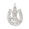Sterling Silver Horseshoe with Boot Charm