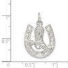 Sterling Silver Horseshoe with Boot Charm