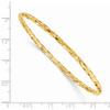 14k Polished Textured Slip-on Bangle Bracelet