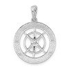 De-Ani Sterling Silver Rhodium-Plated Moveable Needle Compass Pendant