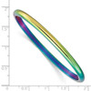 Chisel Stainless Steel Polished Rainbow IP-plated 4mm Hinged Bangle