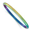 Chisel Stainless Steel Polished Rainbow IP-plated 4mm Hinged Bangle