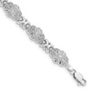 14K White Gold  Fancy Floral Link Bracelet