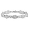 14K White Gold  Fancy Floral Link Bracelet