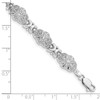 14K White Gold  Fancy Floral Link Bracelet