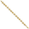 14K Polished Turtle, Sand Dollar, Shell and Starfish Link Bracelet
