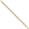 14k and White Rhodium Diamond-Cut Fancy Bracelet