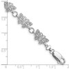 14k White Gold Beaded Butterfly Link Bracelet
