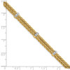 14K Polished Double Wheat Chain Bracelet
