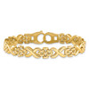 14K Polished X and O Fancy Link 7.5in Bracelet