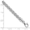 14k White Polished 8.25in Wheat Chain Bracelet