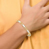 14k Two-tone High Polished 8.5in Mens Link Bracelet