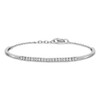 14k White Gold Diamond w/.25 In Ext Bangle Bracelet