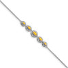 14k White Gold Marquise Citrine Bracelet