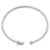 14k White Gold Diamond Celtic Knot Cuff Bangle