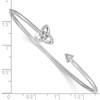 14k White Gold Diamond Celtic Knot Cuff Bangle