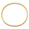 14k 3/16 Diamond-cut Concave Hinged Bangle Bracelet