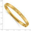 14k 4/16 Oversize Diamond-cut Concave Hinged Bangle Bracelet