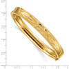 14k 5/16 Diamond-cut Concave Hinged Bangle Bracelet