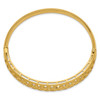 14k 6.25-12.5mm Graduated Fancy Weave Hinged Bangle Bracelet