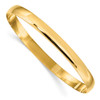 14k 6mm Solid Polished Half-Round Slip-On Bangle