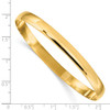 14k 6mm Solid Polished Half-Round Slip-On Bangle