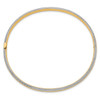 14k 3/16 w/White Rhodium Diamond-Cut Hinged Bangle