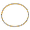 14k 4/16 w/White Rhodium Diamond-Cut Hinged Bangle