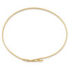 14K Brushed and Polished Infinity Heart Flexible Bangle