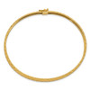 14k Hexagonal Design Diamond-cut Flexible Bangle